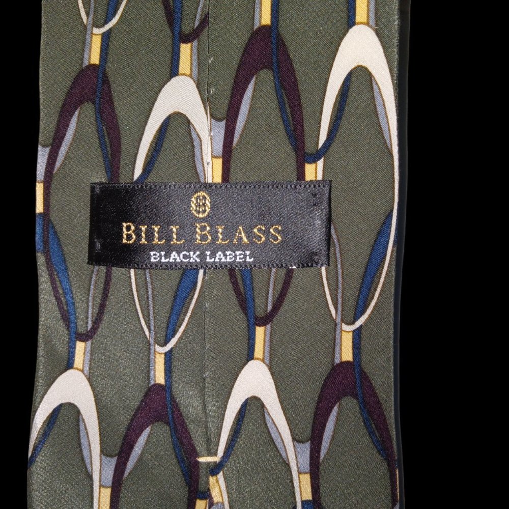 Bill Blass Black Label 100% Silk Tie.  Vintage retro! EUC - Picture 2 of 4